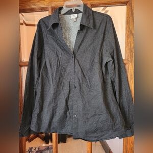 Women's Black Button-Up Blouse